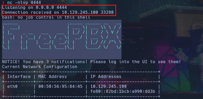 Conexión recibida como usuario root